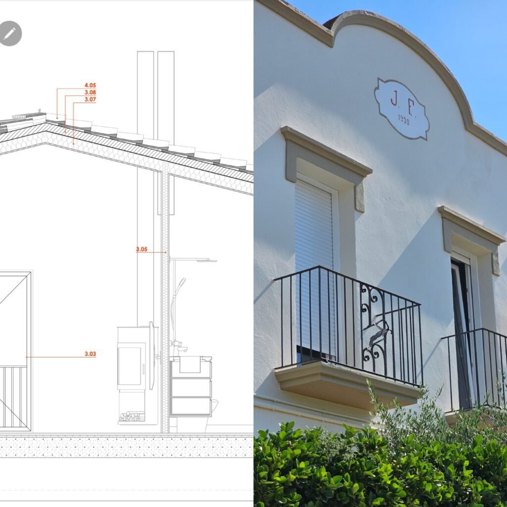 Proyecto de arquitectura de vivienda unifamiliar aislada obra de reforma y rehabilitación casa os118